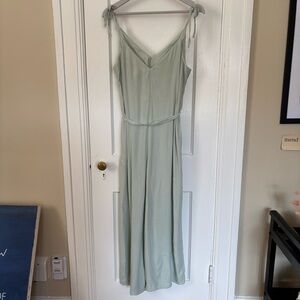 Mint Green Tie Strap Jumpsuit
